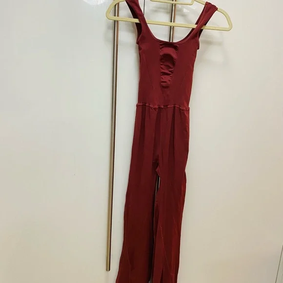 NWT Free People Good Karma Flared Onesie Henna Burgundy MSRP $118 Size Small - Picture 9 of 9